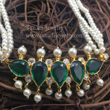 PTH - Tanmani Green, White or Pink Stones with Earrings