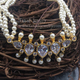PTH - Tanmani Green, White or Pink Stones with Earrings