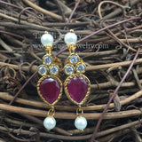 PTH - Tanmani Green, White or Pink Stones with Earrings