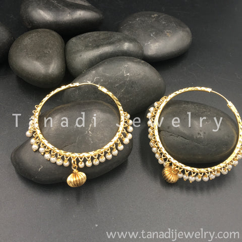 Ring Earrings - Large - Golden