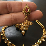 Delicate Kundan necklace with Pearl drop pendant