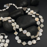 Beads Mala - Double Line - White