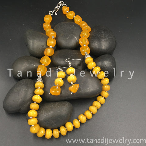 Beads Mala - Single Line - Yellow