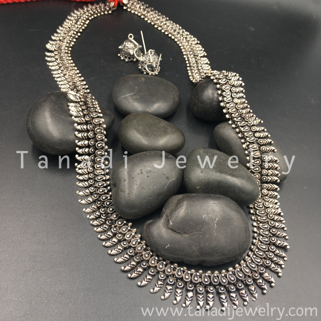 Long Oxidised Koiree Necklace - D1