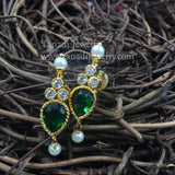 PTH - Tanmani Green, White or Pink Stones with Earrings